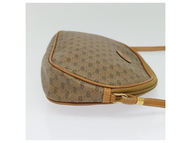 Gucci Borsa a Spalla Micro GG Supreme PVC Beige Oro 007 983 1113 Auth BA4814 D'oro - vista 5