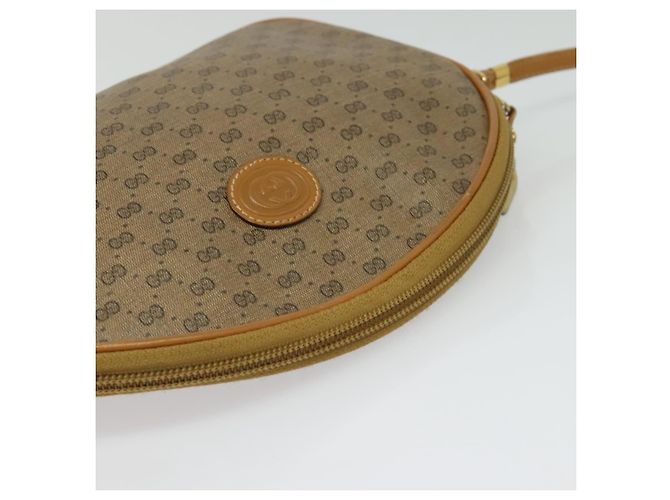Gucci Borsa a Spalla Micro GG Supreme PVC Beige Oro 007 983 1113 Auth BA4814 D'oro - vista 6