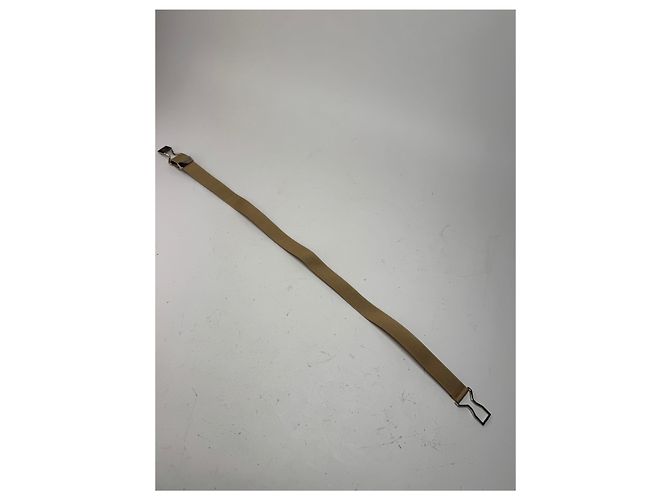 Vintage Gucci Canvas Gürtel beige Silber - Ansicht 5