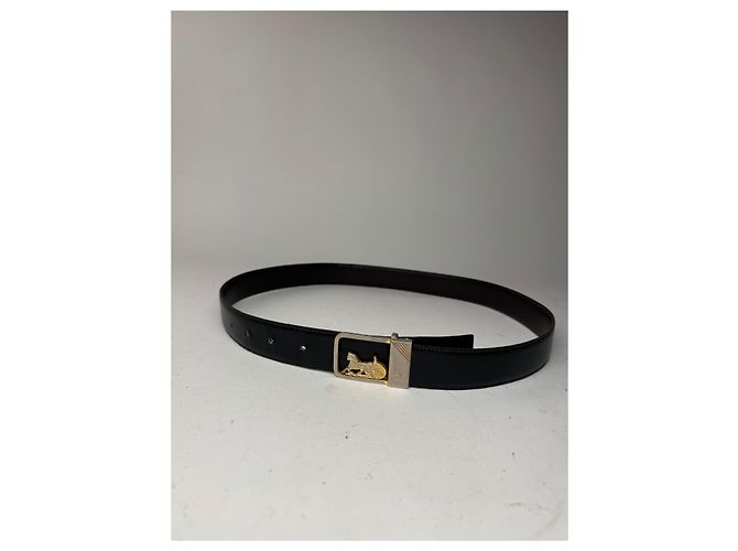 Céline Vintage Celine Paris Ledergürtel schwarz - Ansicht 9