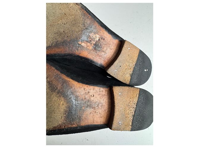 Mocassini Gucci Horsebit vintage in suede nero EU35,5 - vista 11