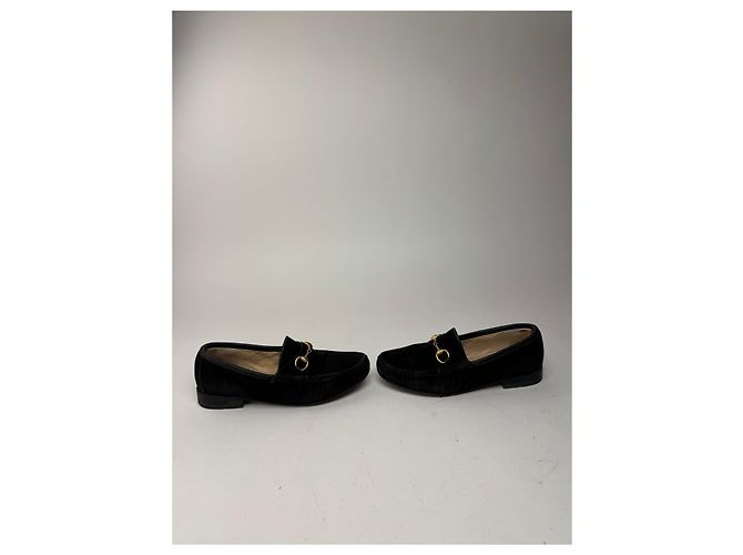 Mocassini Gucci Horsebit vintage in suede nero EU35,5 - vista 3