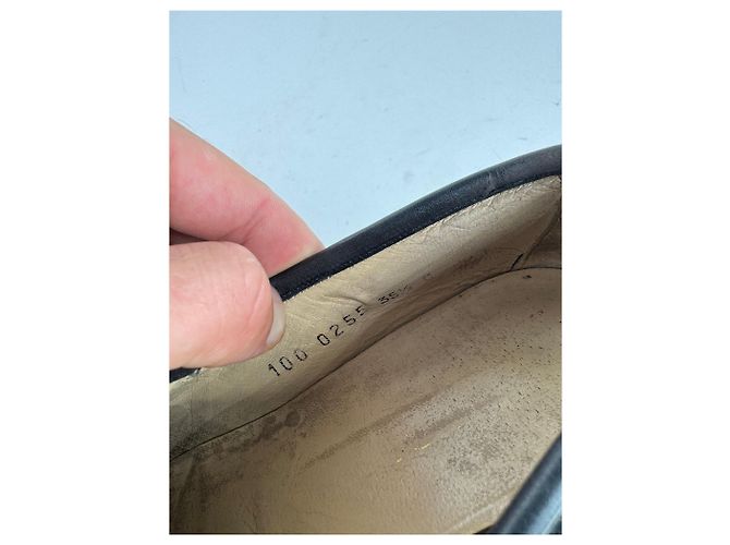 Mocassini Gucci Horsebit vintage in suede nero EU35,5 - vista 7