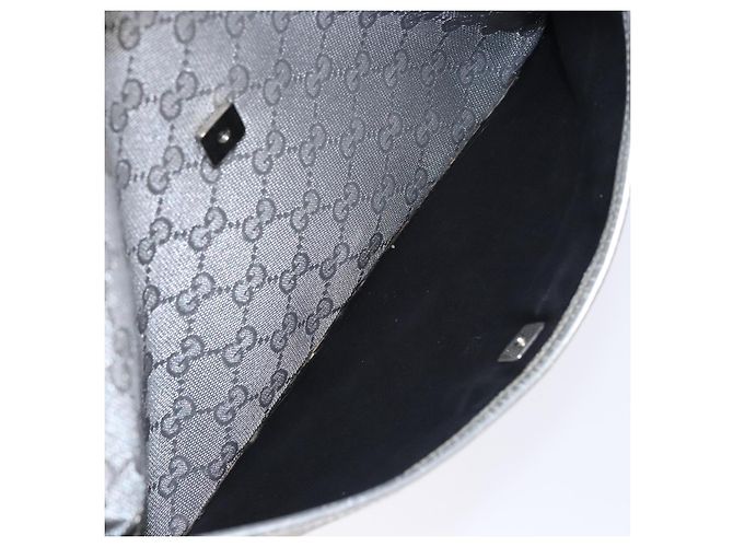 Borsa a Spalla Gucci GG Canvas Sherry Line Argento 145857 Auth 133310 - vista 20