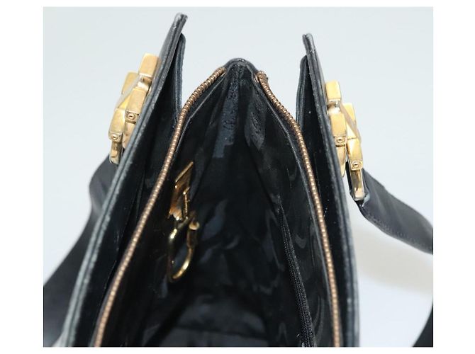 Gancini Schultertasche aus Leder Schwarz Gold Auth 134227 von Salvatore Ferragamo Golden - Ansicht 20