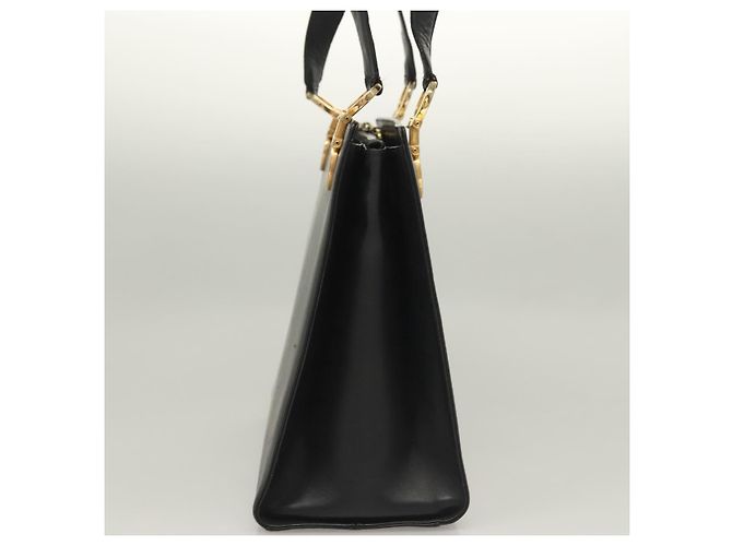 Gancini Schultertasche aus Leder Schwarz Gold Auth 134227 von Salvatore Ferragamo Golden - Ansicht 4