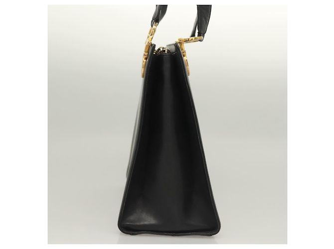 Gancini Schultertasche aus Leder Schwarz Gold Auth 134227 von Salvatore Ferragamo Golden - Ansicht 5