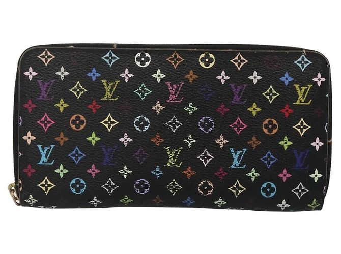 PORTAFOGLIO LUNGO ZIPPY MONOGRAM MULTICOLOR LOUIS VUITTON NERO M60243 LV Auth BA4571 - vista 13