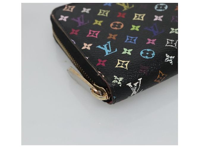 PORTAFOGLIO LUNGO ZIPPY MONOGRAM MULTICOLOR LOUIS VUITTON NERO M60243 LV Auth BA4571 - vista 14
