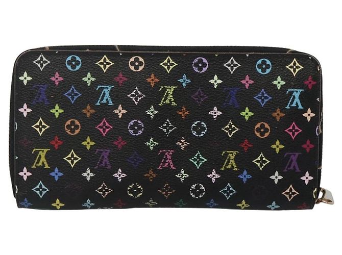 PORTAFOGLIO LUNGO ZIPPY MONOGRAM MULTICOLOR LOUIS VUITTON NERO M60243 LV Auth BA4571 - vista 2
