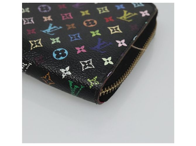 PORTAFOGLIO LUNGO ZIPPY MONOGRAM MULTICOLOR LOUIS VUITTON NERO M60243 LV Auth BA4571 - vista 7