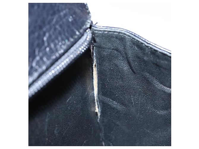 BALLY Bolsa de Ombro de Couro Preta Dourada Auth BA4279 Preto Dourado - vista 12