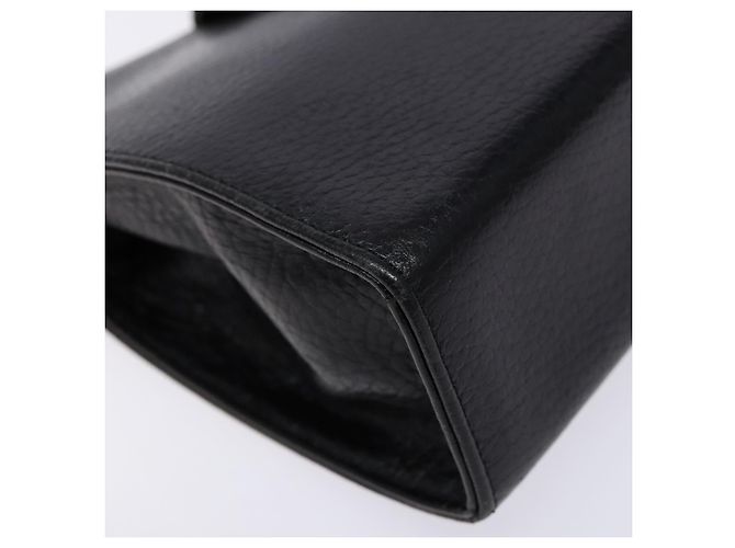BALLY Bolsa de Ombro de Couro Preta Dourada Auth BA4279 Preto Dourado - vista 15