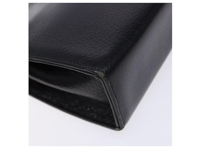 BALLY Bolsa de Ombro de Couro Preta Dourada Auth BA4279 Preto Dourado - vista 17
