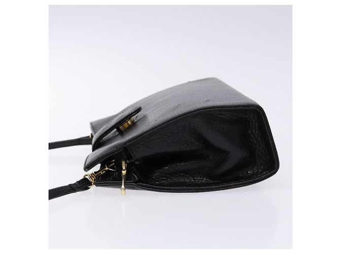 BALLY Bolsa de Ombro de Couro Preta Dourada Auth BA4279 Preto Dourado - vista 4