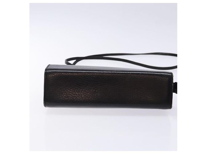 BALLY Bolsa de Ombro de Couro Preta Dourada Auth BA4279 Preto Dourado - vista 5