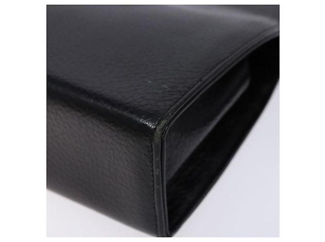 BALLY Bolsa de Ombro de Couro Preta Dourada Auth BA4279 Preto Dourado - vista 8