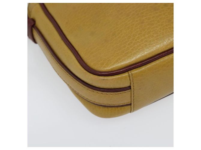 Cartier Sac à bandoulière Must Line en cuir beige et or Auth BA4825 Doré - vue 10