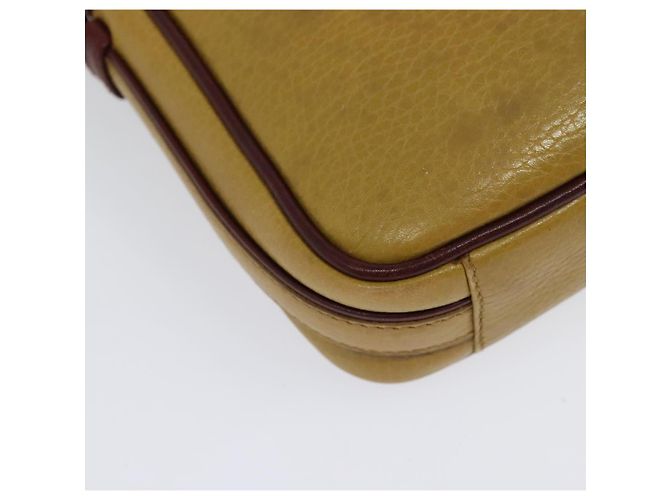 Cartier Sac à bandoulière Must Line en cuir beige et or Auth BA4825 Doré - vue 12