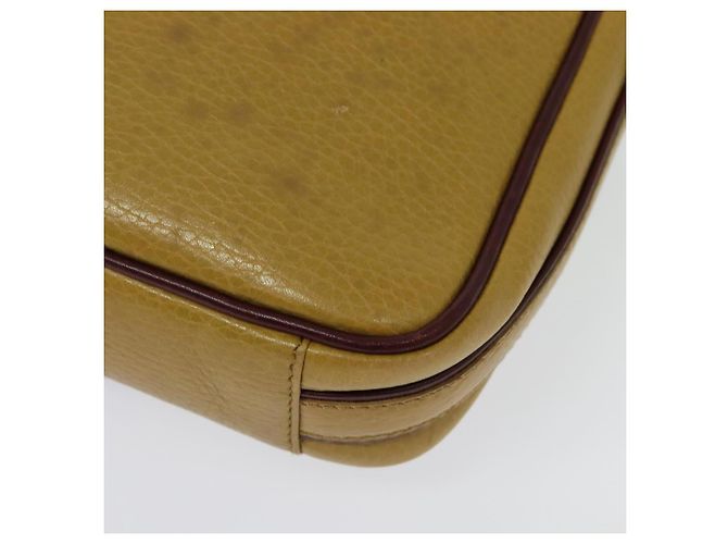 Cartier Sac à bandoulière Must Line en cuir beige et or Auth BA4825 Doré - vue 13