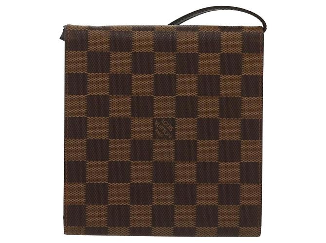 LOUIS VUITTON Custodia per CD Damier Ebene LV Auth 137117 - vista 2