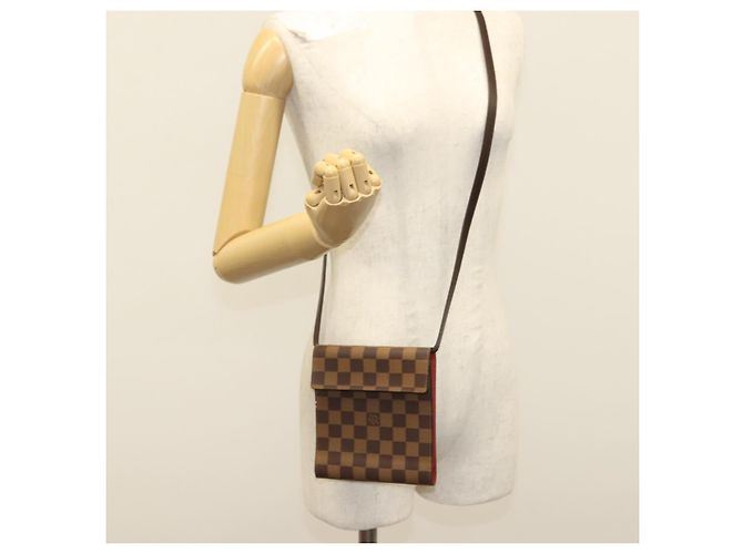 LOUIS VUITTON Custodia per CD Damier Ebene LV Auth 137117 - vista 22