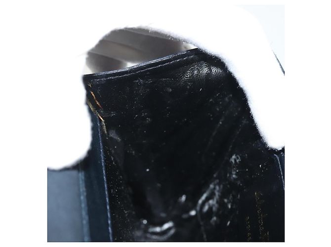 Borsa a Spalla Gancini in Pelle e Suede Salvatore Ferragamo Blu Navy Oro Auth 137474 D'oro - vista 17