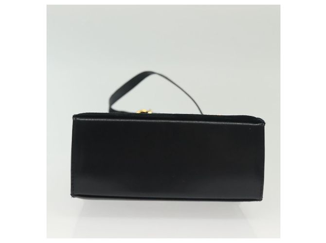 Borsa a Spalla Gancini in Pelle e Suede Salvatore Ferragamo Blu Navy Oro Auth 137474 D'oro - vista 9