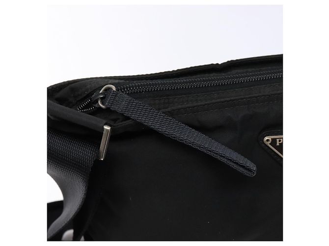 Borsa a Spalla PRADA in Nylon Nero Argento Autentica ar13740 - vista 10