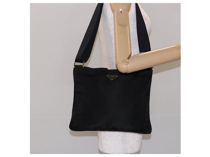 Borsa a Spalla PRADA in Nylon Nero Argento Autentica ar13740 - vista 21