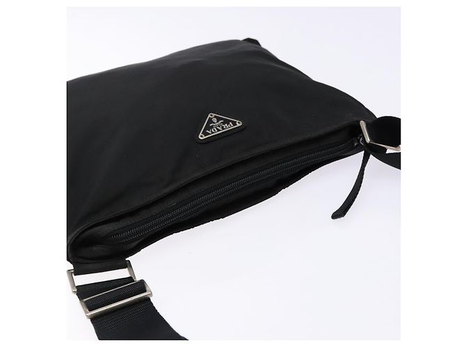 Borsa a Spalla PRADA in Nylon Nero Argento Autentica ar13740 - vista 6