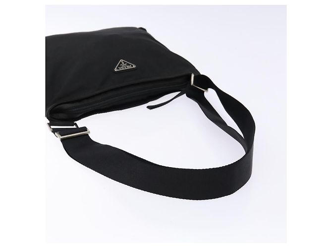 Borsa a Spalla PRADA in Nylon Nero Argento Autentica ar13740 - vista 7
