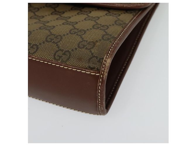 Borsa a Spalla GG Canvas Gucci Marrone Oro 004 49 0195 Auth 133417 D'oro - vista 11
