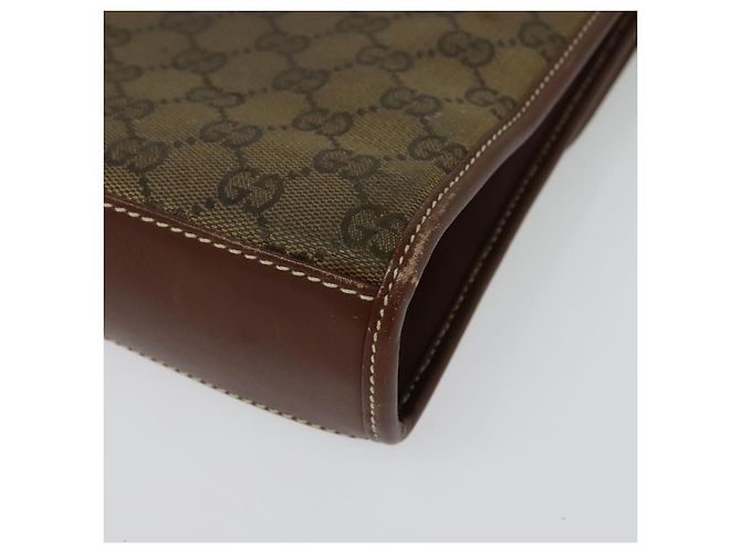 Borsa a Spalla GG Canvas Gucci Marrone Oro 004 49 0195 Auth 133417 D'oro - vista 13