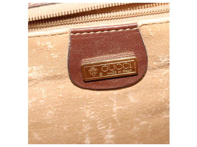 Borsa a Spalla GG Canvas Gucci Marrone Oro 004 49 0195 Auth 133417 D'oro - vista 16