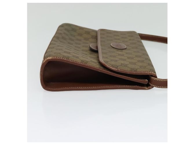 Borsa a Spalla GG Canvas Gucci Marrone Oro 004 49 0195 Auth 133417 D'oro - vista 5