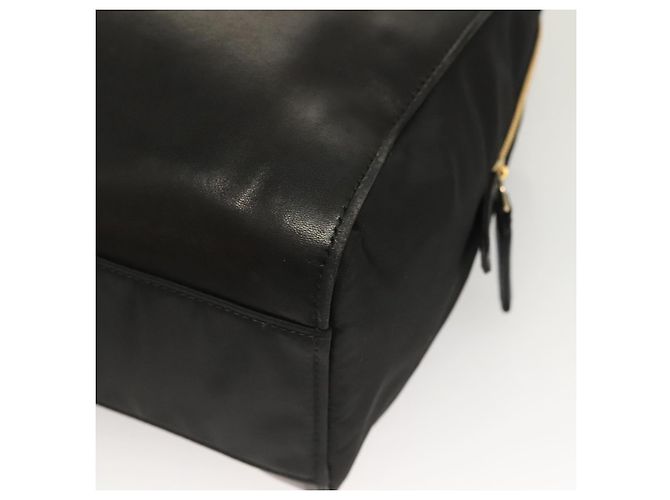 Borsa a spalla con catena Prada in pelle nera e oro Auth yk18939 Nero D'oro - vista 9