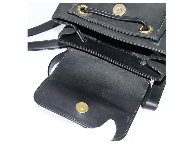 Zaino Vala Vala in suede nero e oro Auth 133755 di Salvatore Ferragamo D'oro - vista 10