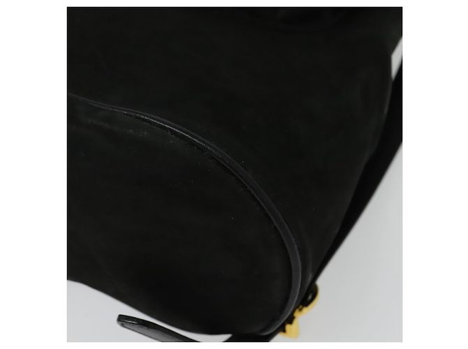 Zaino Vala Vala in suede nero e oro Auth 133755 di Salvatore Ferragamo D'oro - vista 15