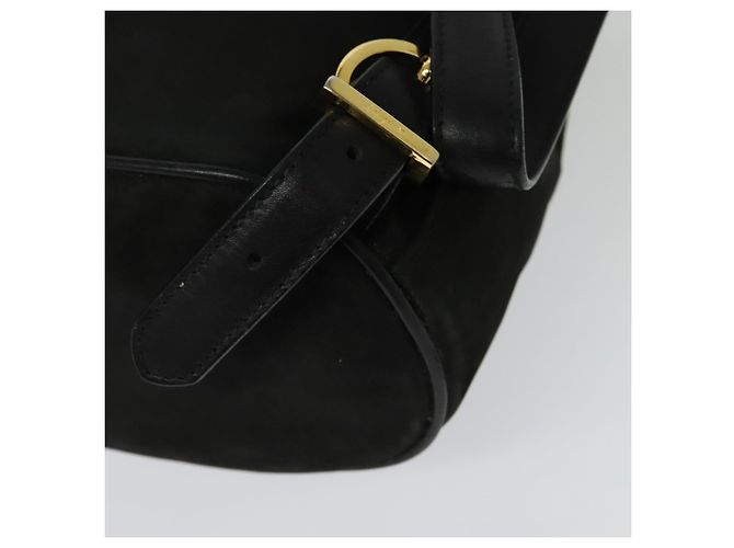 Zaino Vala Vala in suede nero e oro Auth 133755 di Salvatore Ferragamo D'oro - vista 17