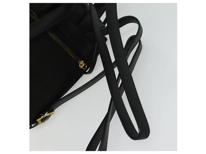 Zaino Vala Vala in suede nero e oro Auth 133755 di Salvatore Ferragamo D'oro - vista 7