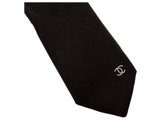 Cravatta in seta Chanel Nero - vista 4