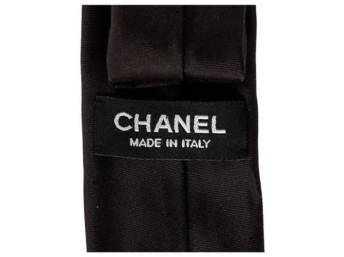 Cravatta in seta Chanel Nero - vista 6