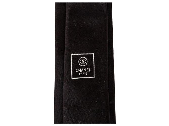 Cravatta in seta Chanel Nero - vista 7