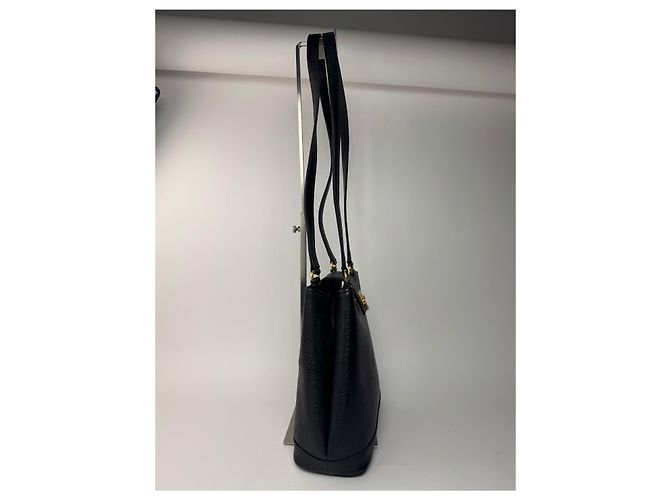Vintage Courreges Paris Ledertasche schwarz - Ansicht 7