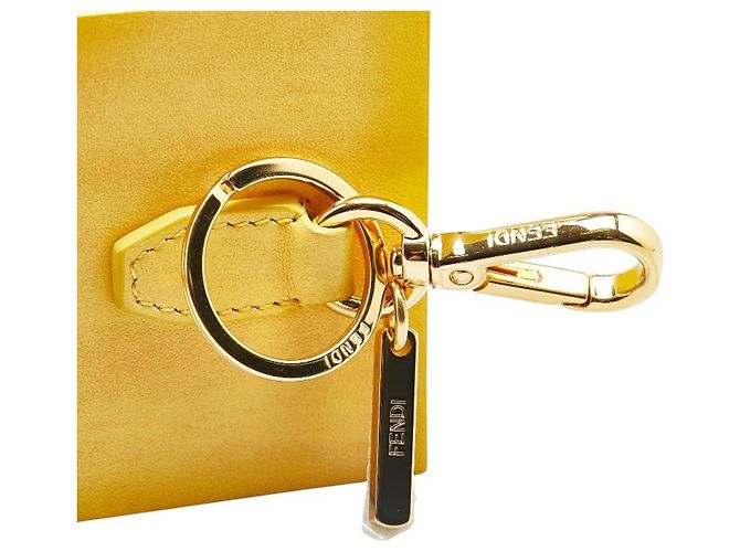 Portachiavi Mini Box Charm Fendi Giallo - vista 5