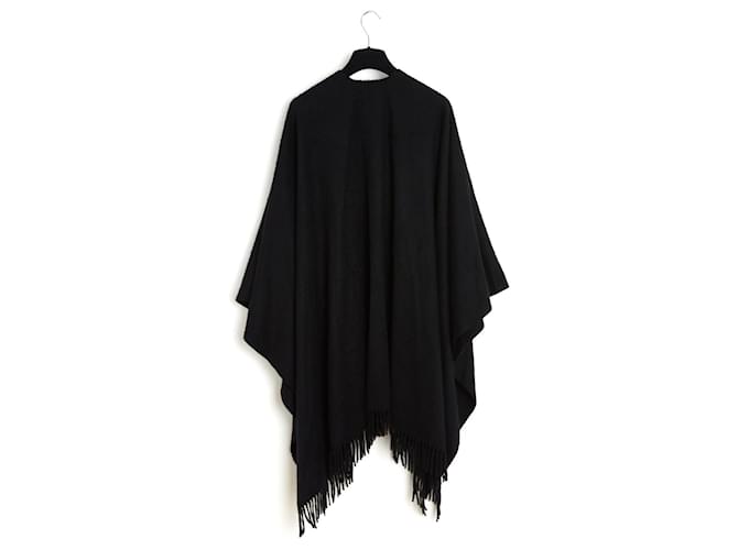 Eric Bompard Schwarzer Kaschmir-Cape TU NWT - Ansicht 4
