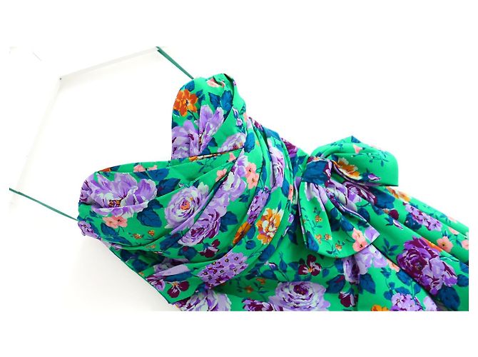 Vestido Mini de Seda com Estampa Floral Alessandra Rich - vista 3