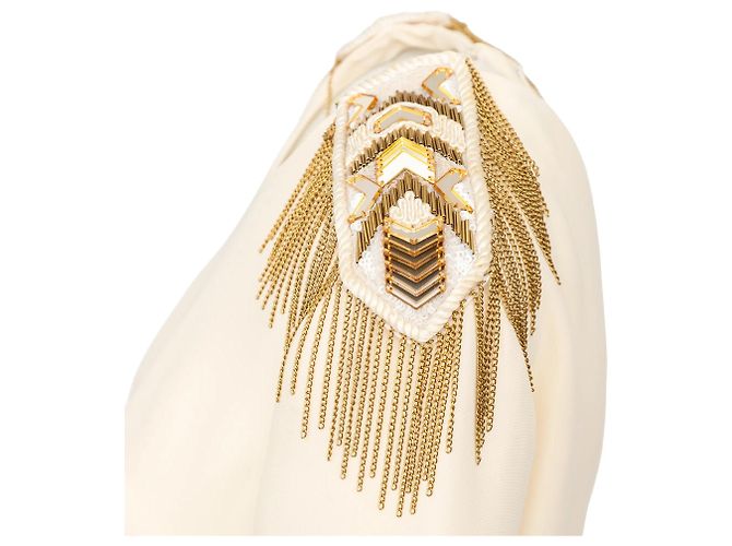 Abito Mini Decorato Versace Bianco sporco - vista 10