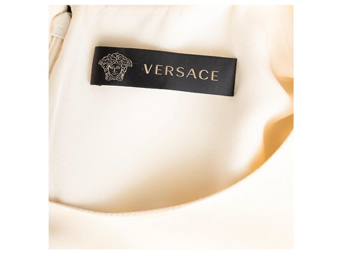 Abito Mini Decorato Versace Bianco sporco - vista 13